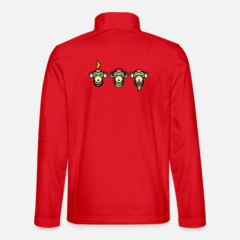 Wiser Monkeys - Unisex Softshell Jacket - red