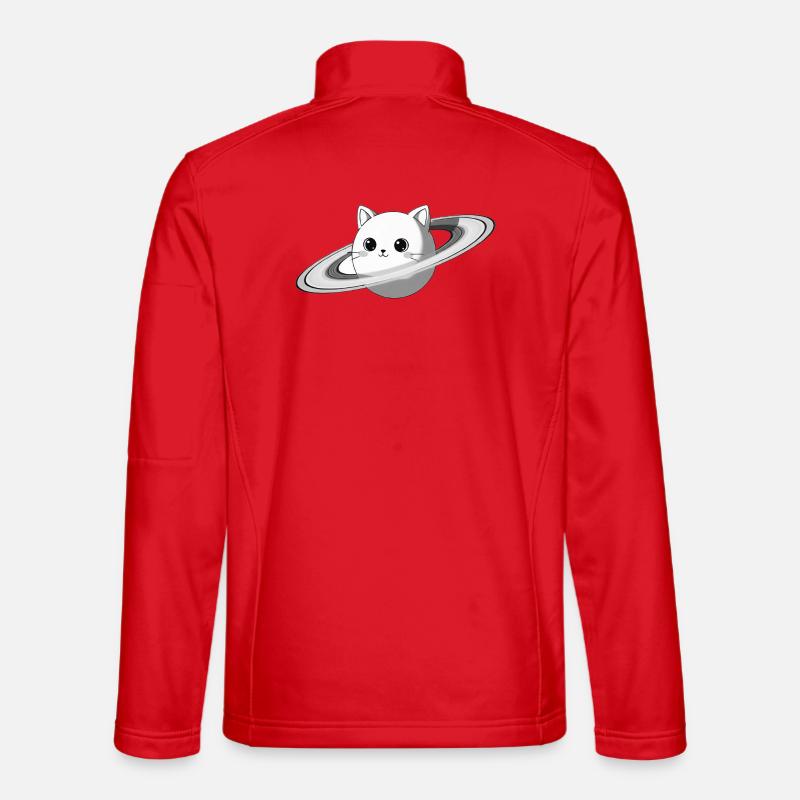 Saturn-Katze - Unisex Softshelljacke - Rot