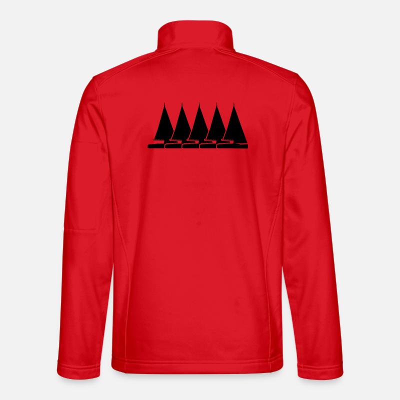 Sailboats - Unisex Softshell Jacket - red