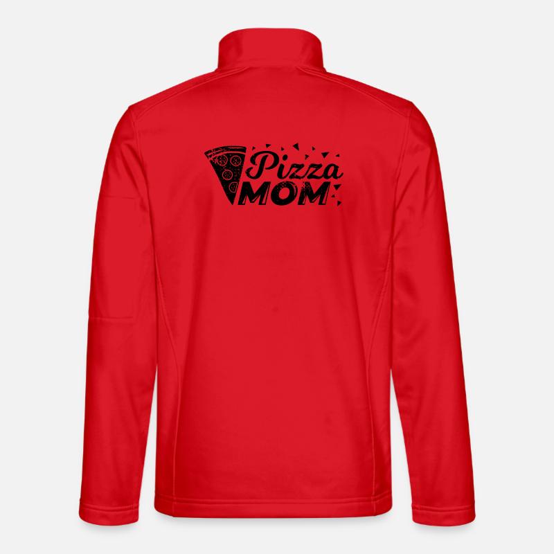 Funny Pizza Mom - Unisex Softshell Jacket - red