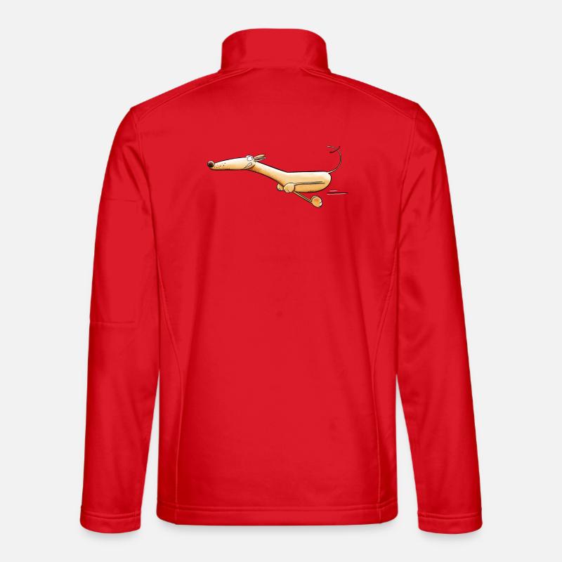 Flotter Windhund I Hund - Unisex Softshelljacke - Rot