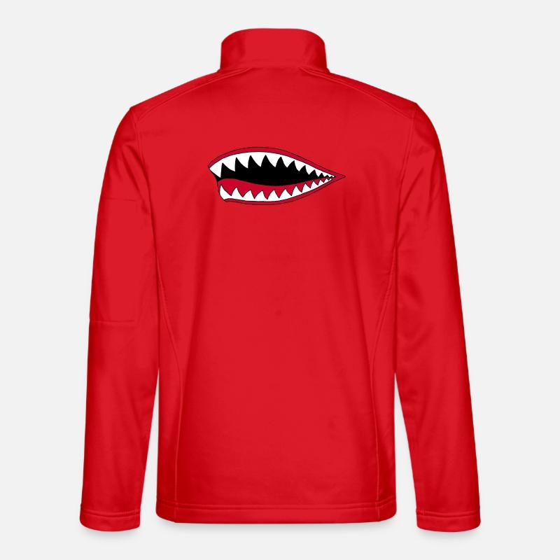 Mund von Fleischfressern - Unisex Softshelljacke - Rot