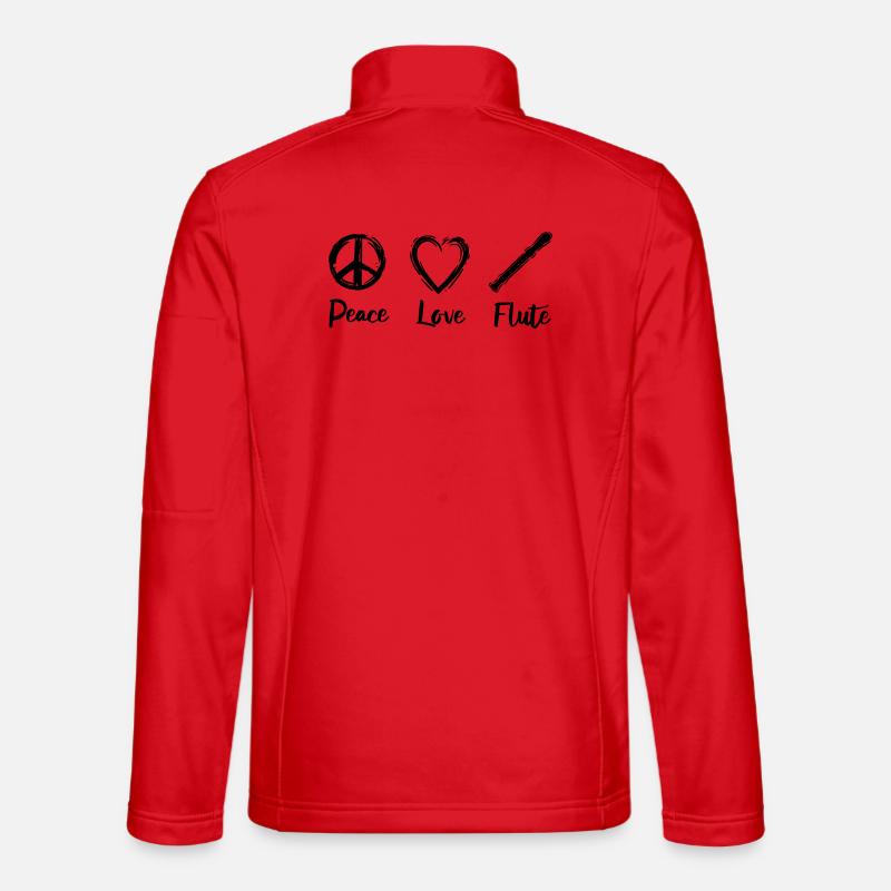 Ich liebe Flöten - Unisex Softshelljacke - Rot