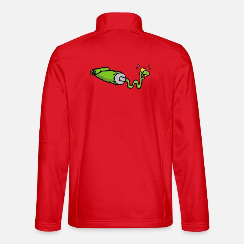 Green snake and gouache tube Unisex Softshell Jacket