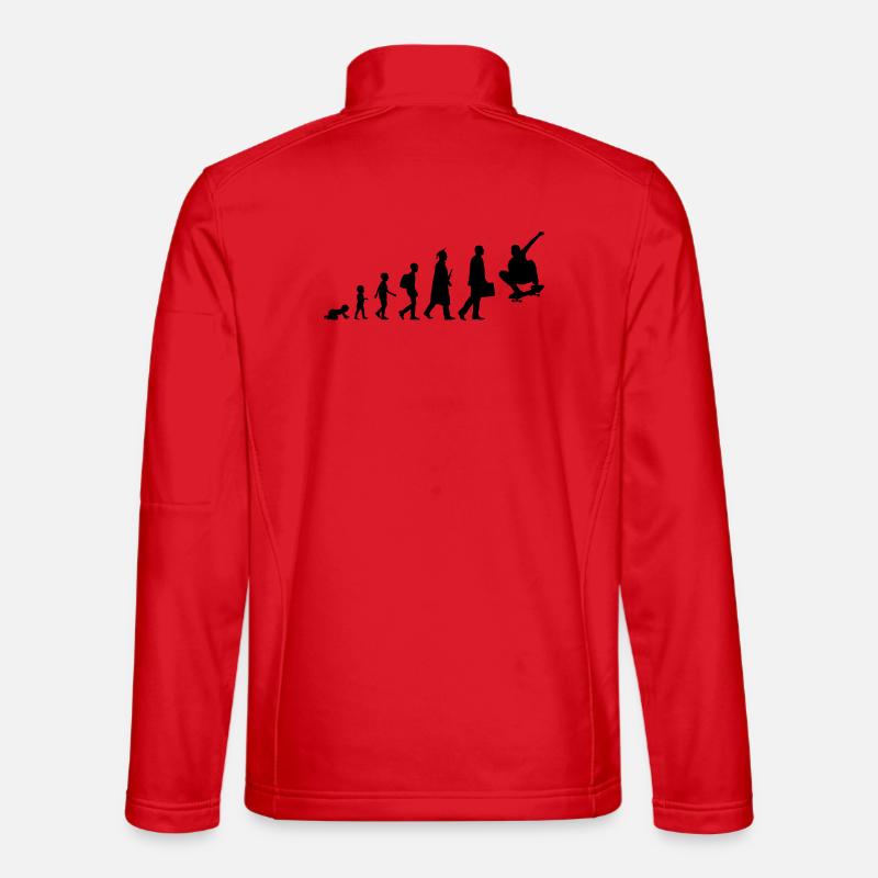 Skateboarder Evolution - Unisex Softshelljacke - Rot