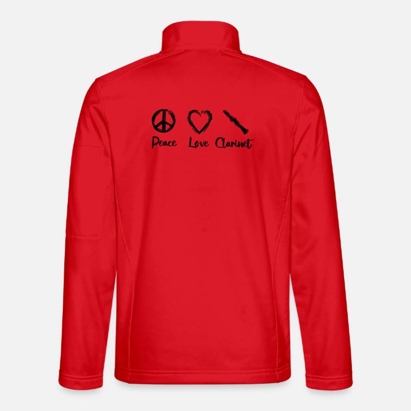 I love clarinet - Unisex Softshell Jacket - red