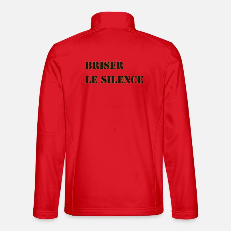 BREAKING THE SILENCE - Unisex Softshell Jacket - red