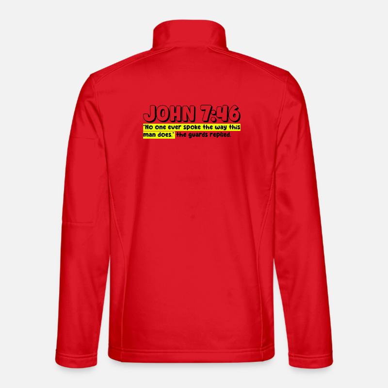 John 7:46 | Bible Quote Unisex Softshell Jacket