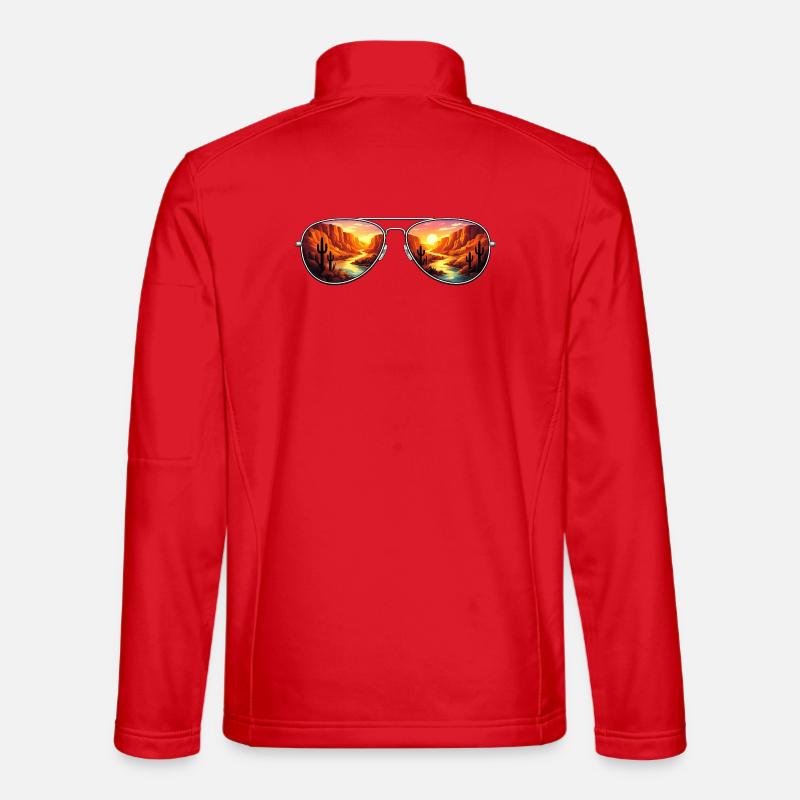 Desert Canyon Sunset Aviator - Unisex Softshelljacke - Rot
