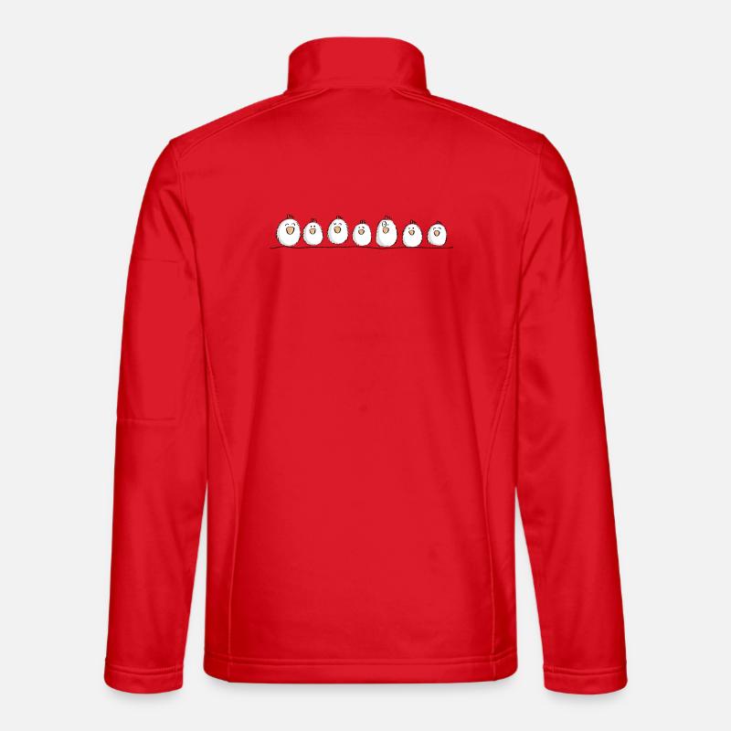 Chickens on the chicken - Unisex Softshell Jacket - red
