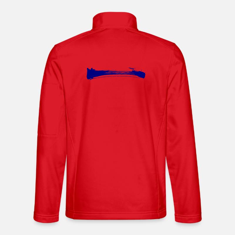 Streifen - Pinselstrich - Unisex Softshelljacke - Rot