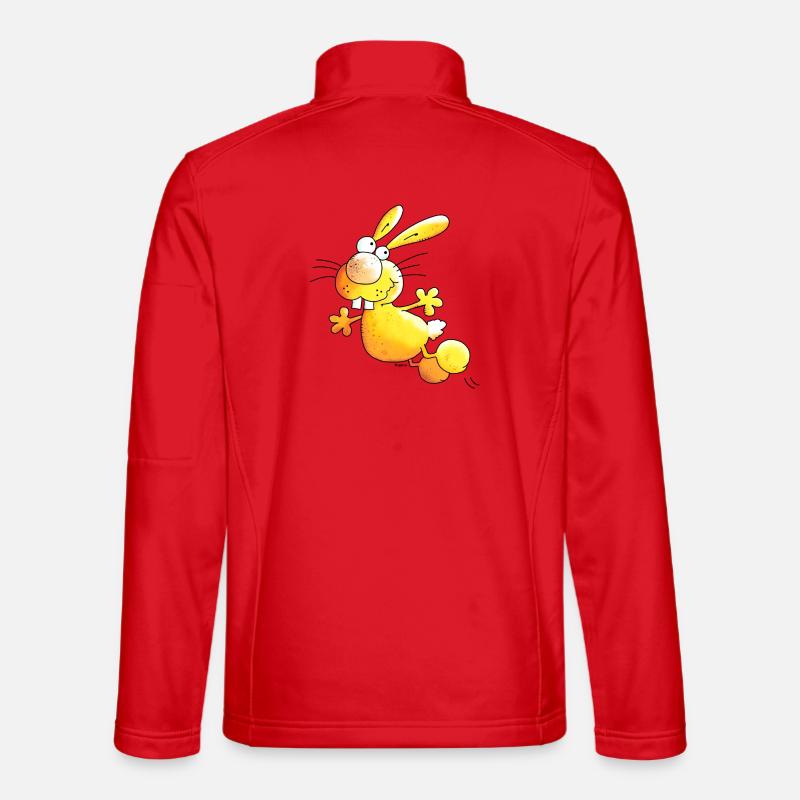 Crazy Rabbit - Bunnies - Unisex Softshell Jacket - red