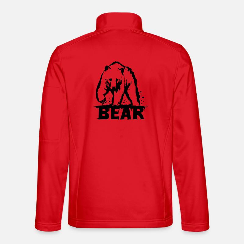 Bear Pawing [Black] Unisex Softshell Jacket