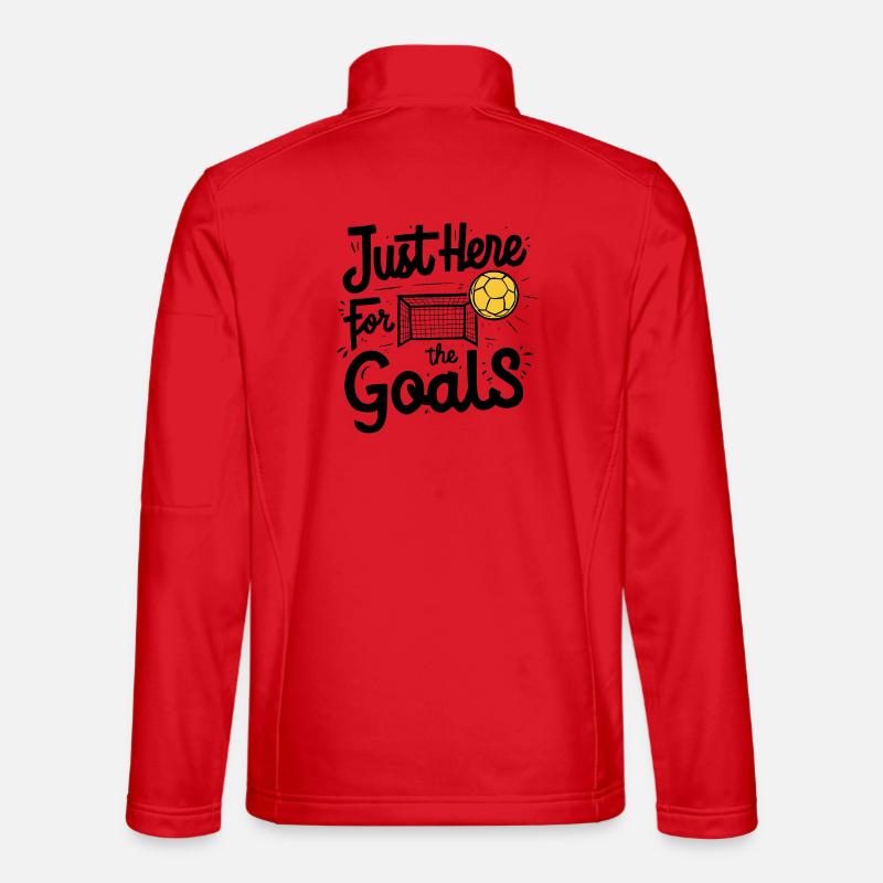 Just Here for the Goals - Unisex Softshell Jacket - red