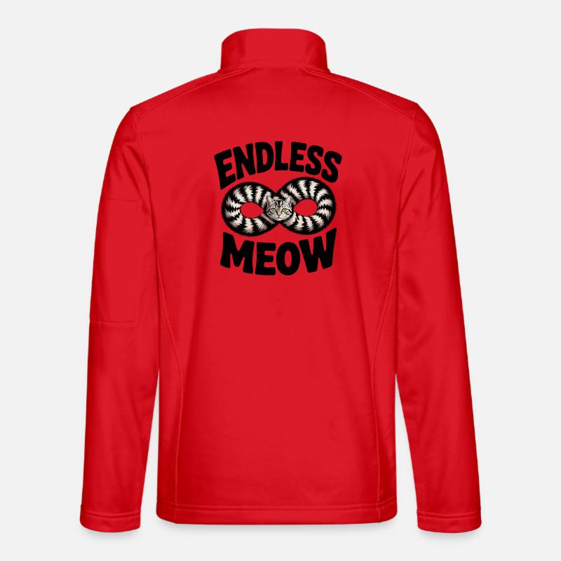 Endlose Miau-Katze - Unisex Softshelljacke - Rot