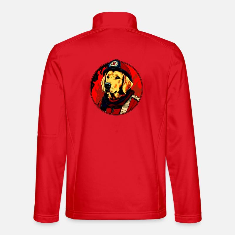 Feuerwehr Hund Unisex Softshelljacke