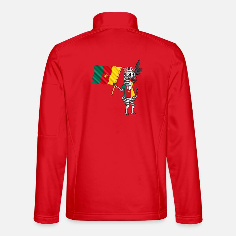 Cameroon zebra - Unisex Softshell Jacket - red