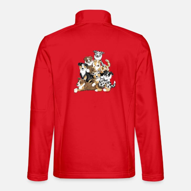 Australian Shepherd Hundehaufen I Aussie Hunde Unisex Softshelljacke
