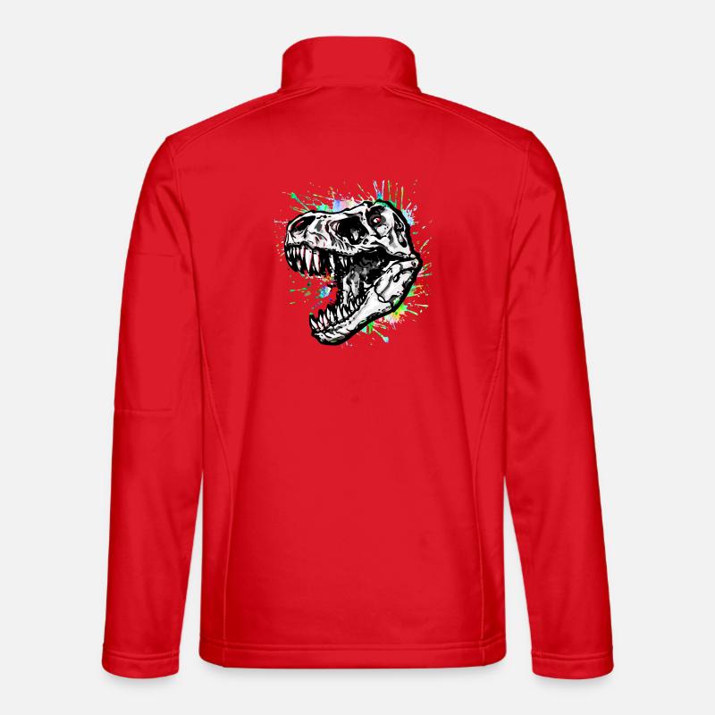 Dinosaurier / T-Rex / Trex / Geschenkidee - Unisex Softshelljacke - Rot