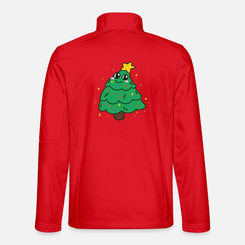 Weihnachtsbaum - Unisex Softshelljacke - Rot