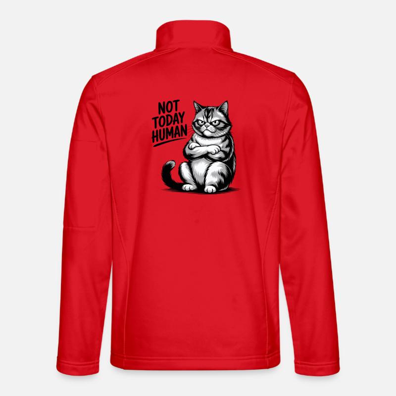 Nicht heute Mensch Katze - Unisex Softshelljacke - Rot