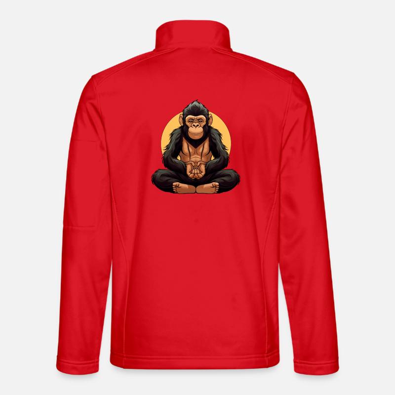 Affe Yogi - Unisex Softshelljacke - Rot
