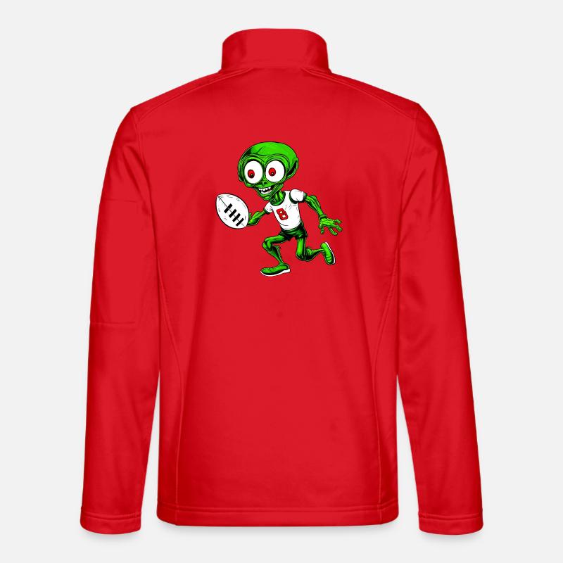 Rugby Player Alien - Unisex Softshell Jacket - red