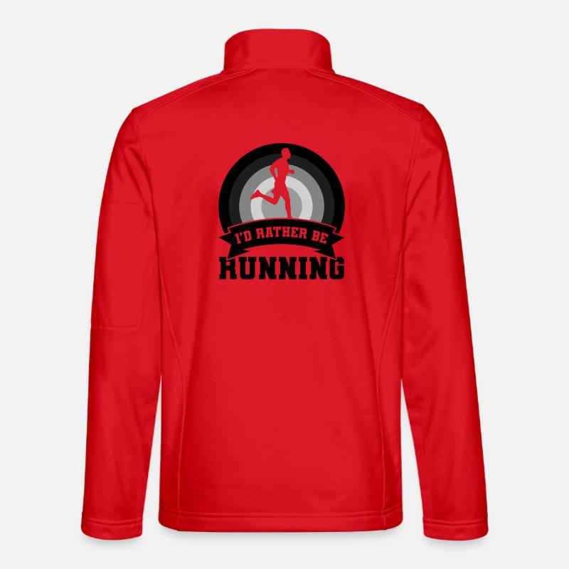 Lustiger Läufer Witz - Unisex Softshelljacke - Rot