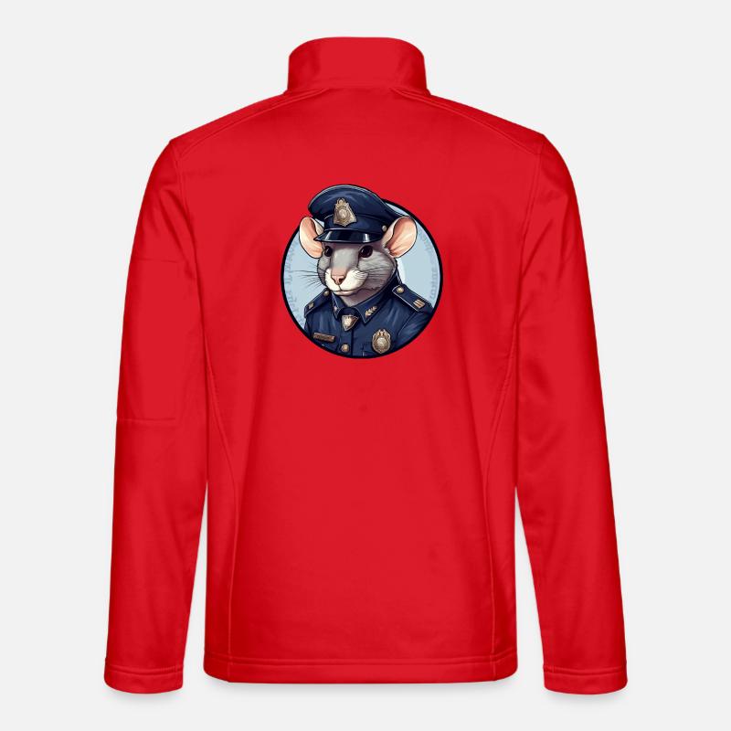 Ratten Polizistin - Unisex Softshelljacke - Rot