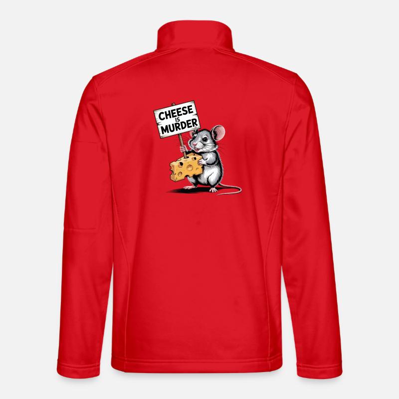 Käse ist die Mördermaus - Unisex Softshelljacke - Rot