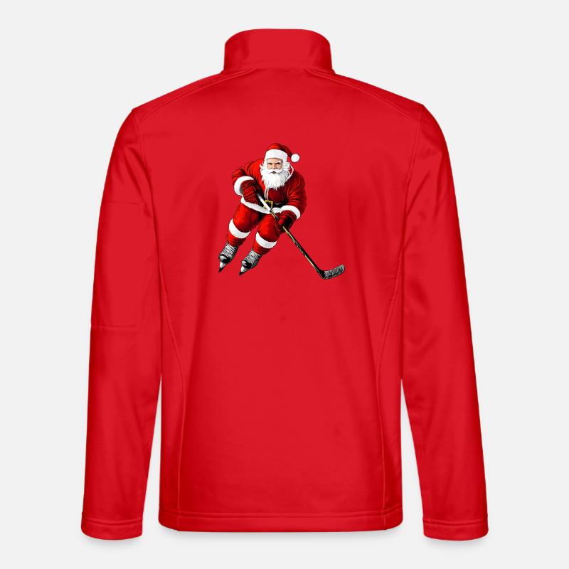Weihnachten Eishockeyspieler - Unisex Softshelljacke - Rot