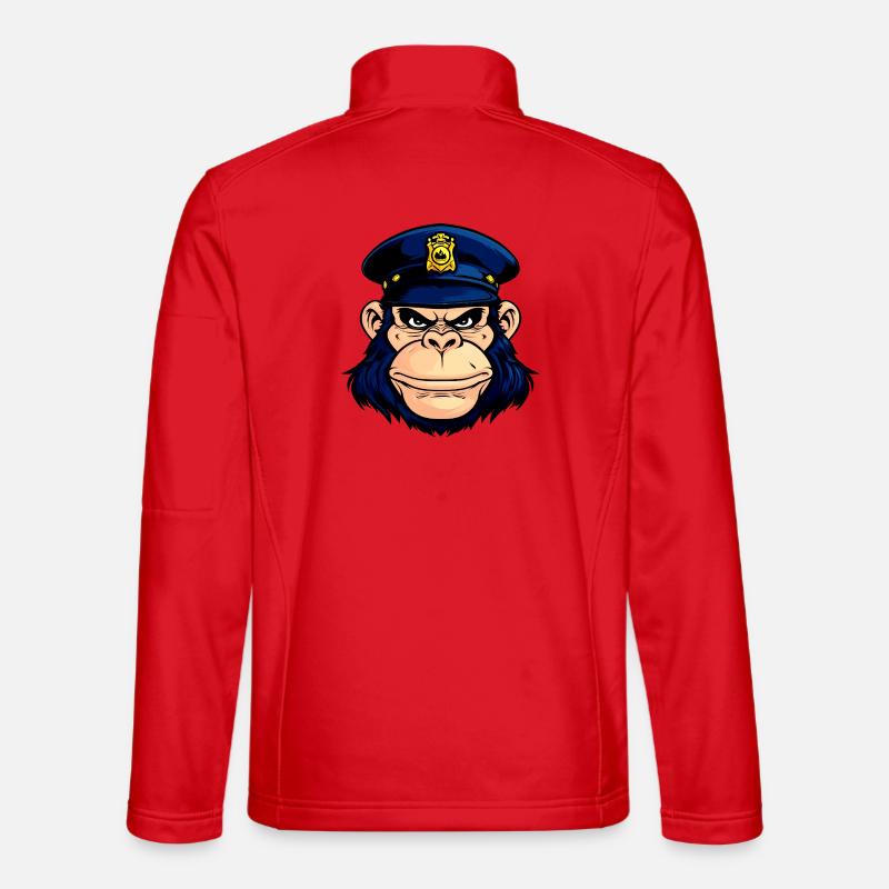 Affen Polizei - Unisex Softshelljacke - Rot
