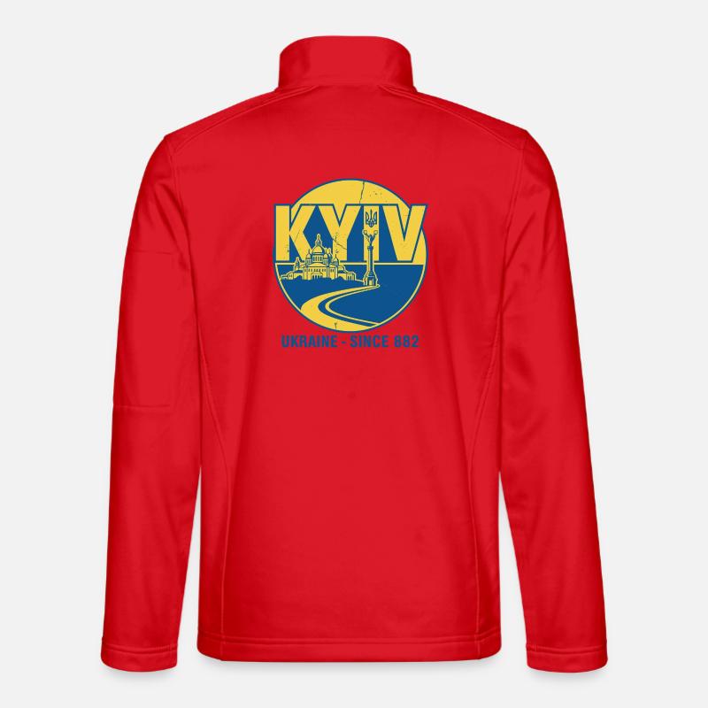 Conception de l’emblème de l’Ukraine Veste en tissu softshell Unisexe