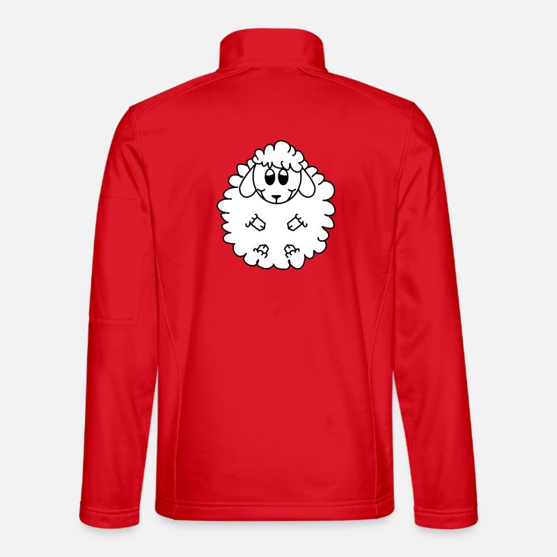 Merinoschaf  - Unisex Softshelljacke - Rot