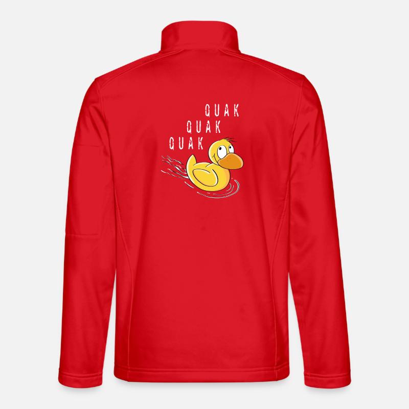 Quack Quack Duckling - Duck comic - Unisex Softshell Jacket - red