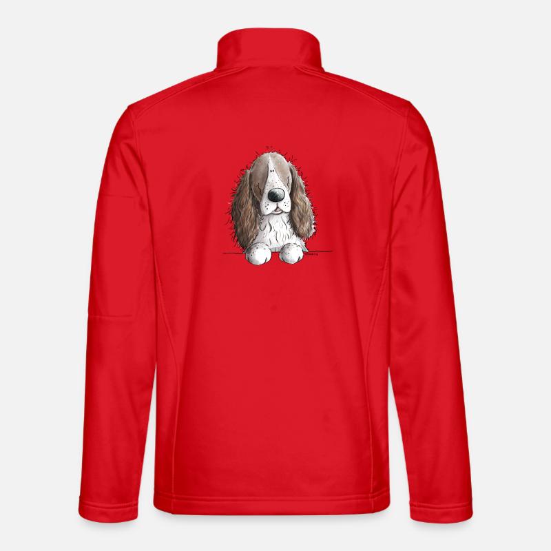 Englischer Springer Spaniel I Comic Hund Geschenk Unisex Softshelljacke
