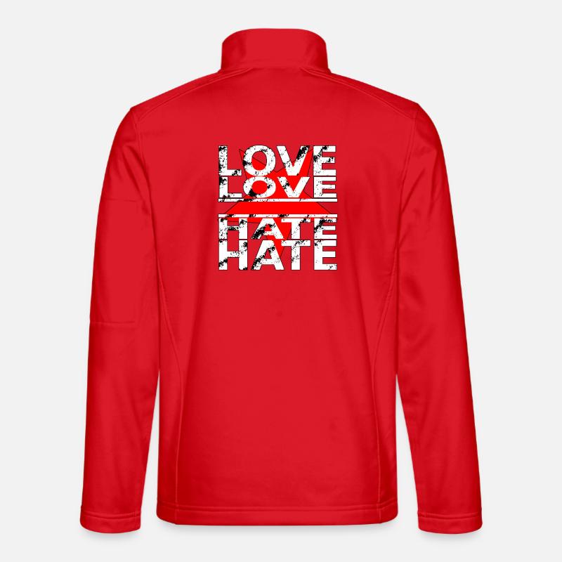 love love hate hate - Unisex Softshelljacke - Rot