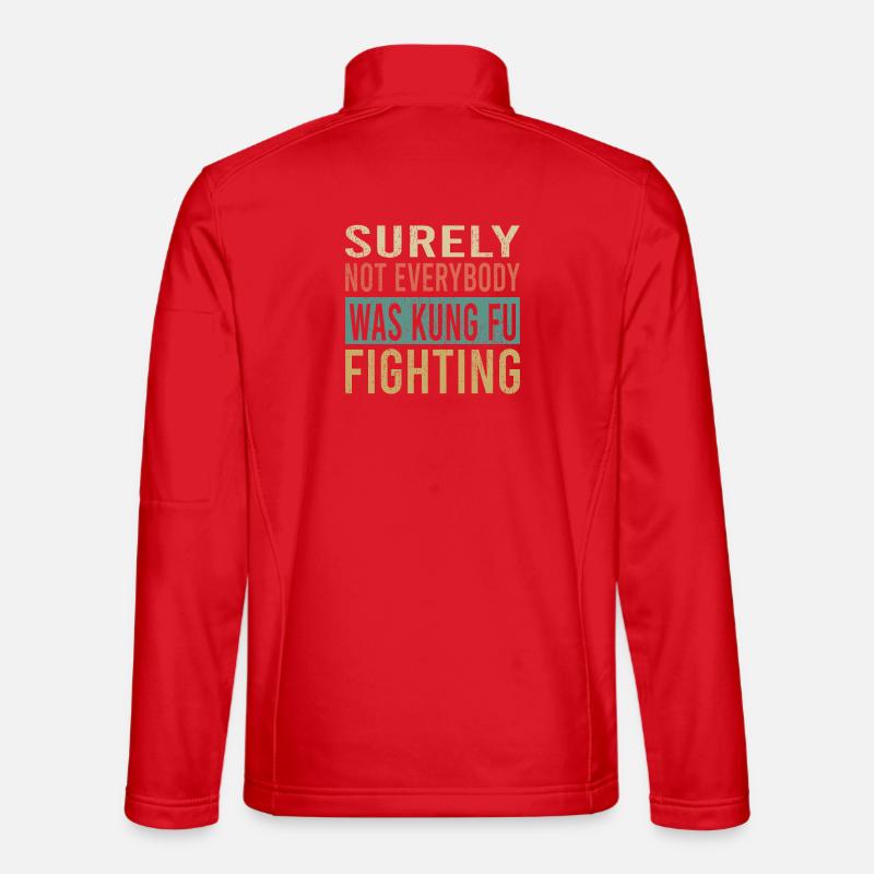 Citation de combat de kung-fu Typographie Veste en tissu softshell Unisexe