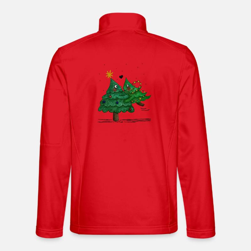 De jolis sapins de Noël Veste en tissu softshell Unisexe