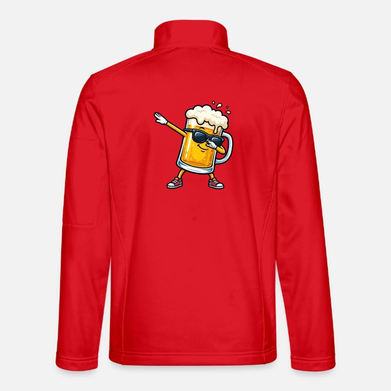 Tamponner la chope de bière - Veste en tissu softshell Unisexe - rouge