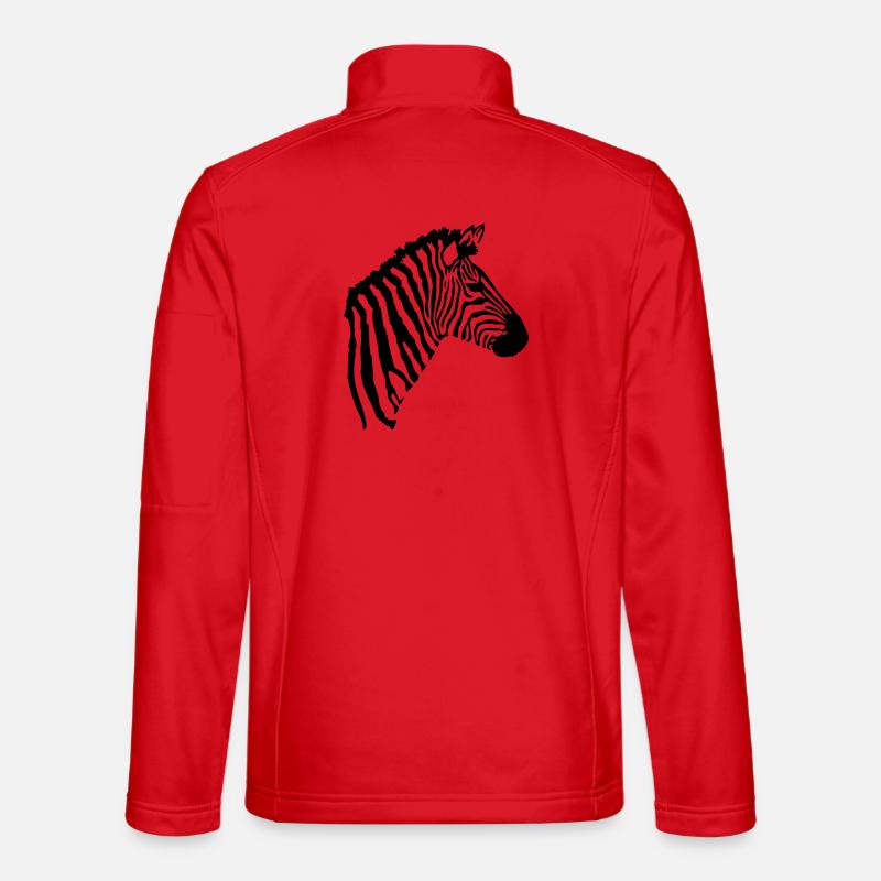 Zebra Kopf - Unisex Softshelljacke - Rot