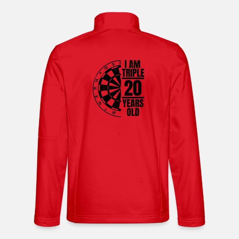 Old darts player saying - Unisex Softshell Jacket - red