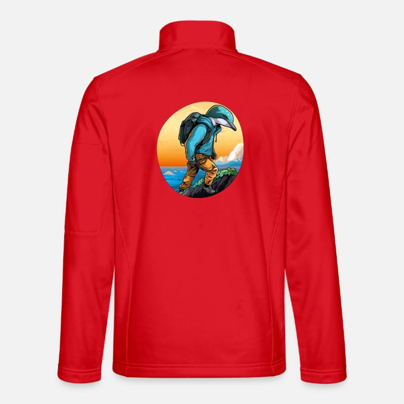 Dolphins Hiking / Mountaineers Dolphin - Unisex Softshell Jacket - red