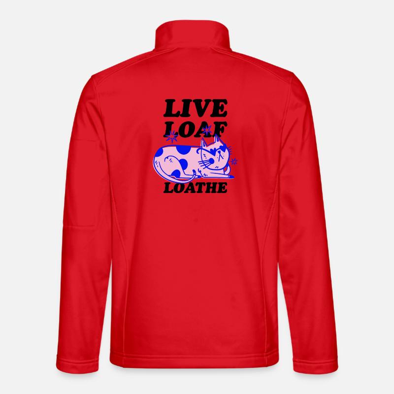 Chill Cat – Lässige Retro-Katze - Unisex Softshelljacke - Rot