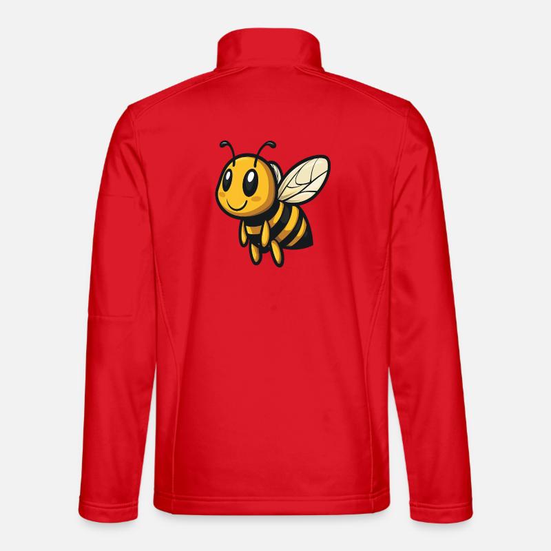 süße fleißige Honigbiene :) - Unisex Softshelljacke - Rot
