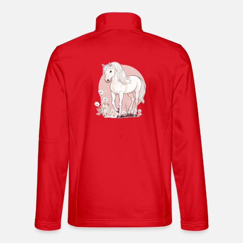 Pferd - Unisex Softshelljacke - Rot