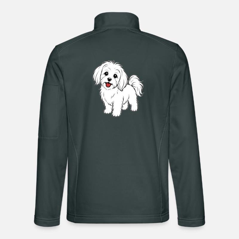 Blanc de chien maltis Veste en tissu softshell Unisexe