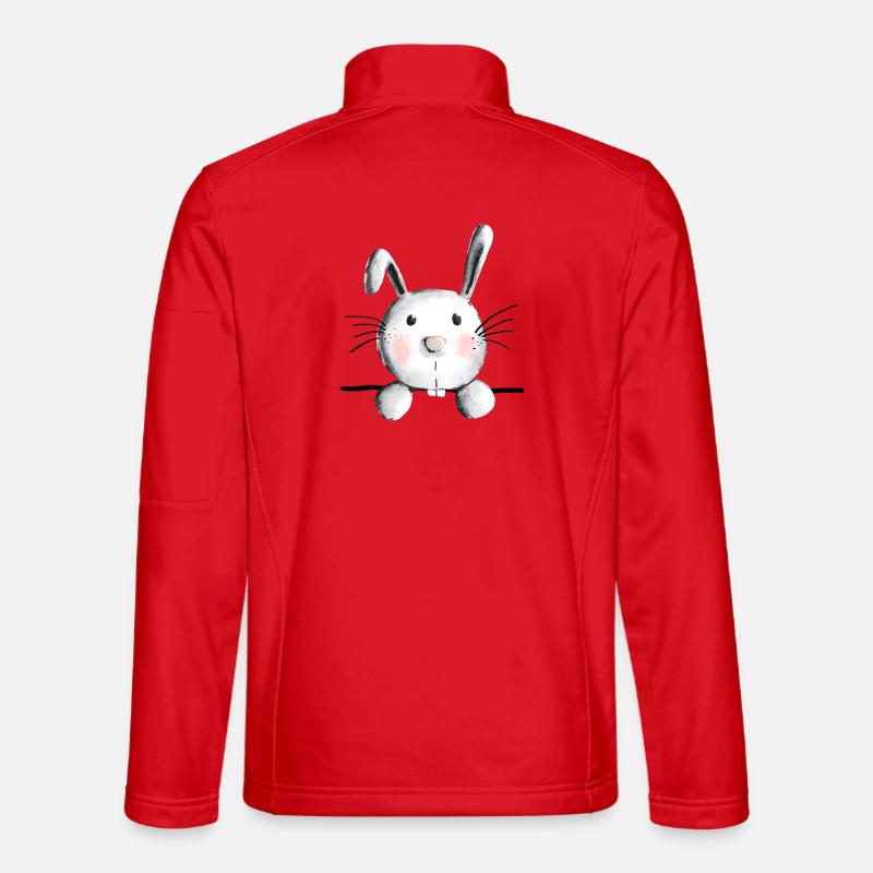 Cute bunny - bunny - rabbit - rabbit - Unisex Softshell Jacket - red