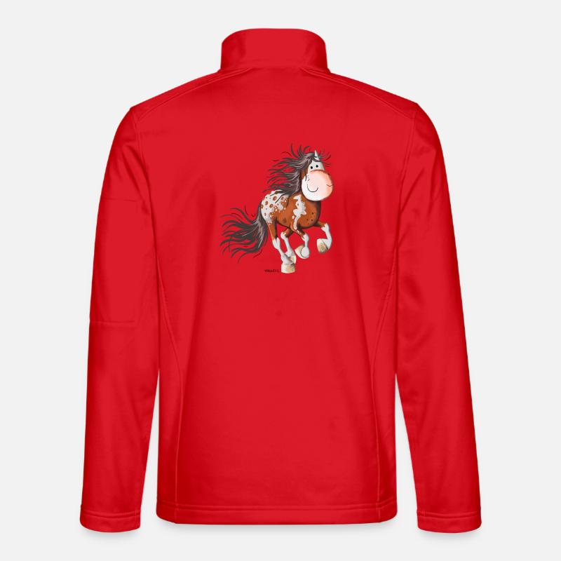 Stürmischer Appaloosa - Unisex Softshelljacke - Rot