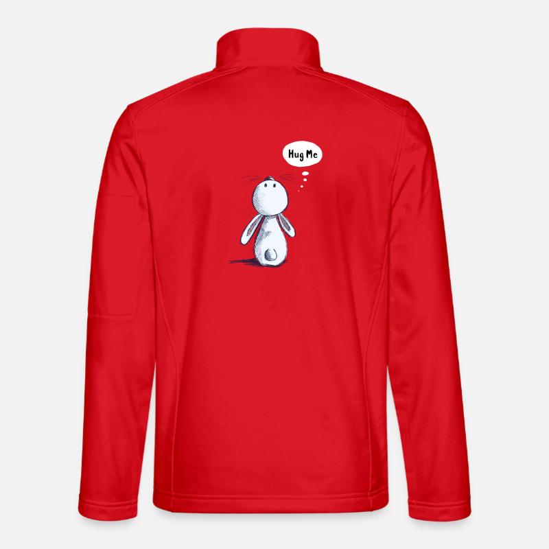 Hug Me Bunny - Unisex Softshell Jacket - red